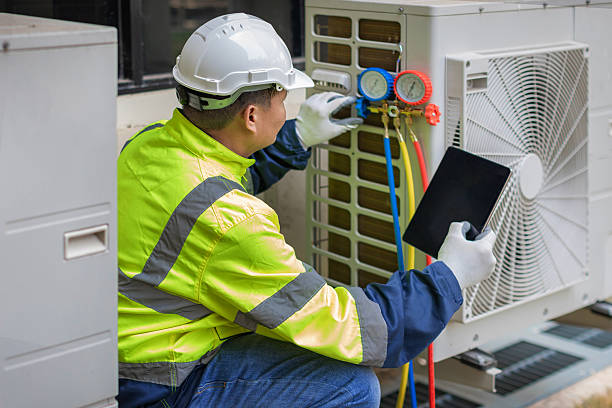 Professional Hvac technician working in Montville, NJ